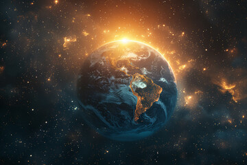 Poster - a collaborative effort in space exploration, with nations pooling resources and expertise to explore