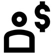 banker icon, simple vector design