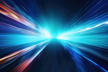 Sticker - High-Speed Light Tunnel Digital Wallpaper