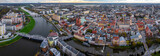 Fototapeta Miasto - Aerial view of Opole, a city located in southern Poland on the Oder River and the historical capital of Upper Silesia
