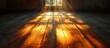 Sunlight streaming through a window onto a wooden floor