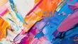 Abstract background with colorful oil painting strokes on canvas Closeup of an abstract art work background texture