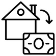 home loan icon, simple vector design