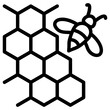 honeycombs icon, simple vector design