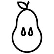 pear icon, simple vector design