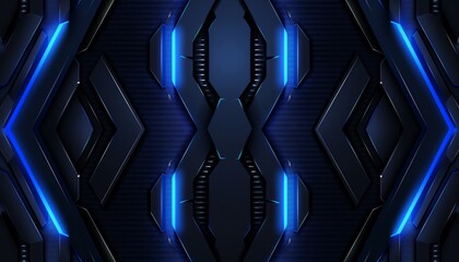 Sticker - Abstract blue black layout modern tech design background