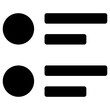 bullet list icon, simple vector design