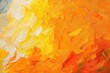 Hand drawn oil painting, orange, yellow colors. Abstract art background
