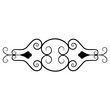 calligraphic pattern icon, simple vector design