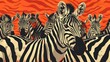 Zebra Diversity and Inclusion, Illustrations highlighting the beauty of diversity and inclusion, using zebras with their unique striped patterns