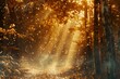 A warm, golden sunlight texture, filtering through the leaves of forests, creating a magical and inviting atmosphere created with Generative AI Technology