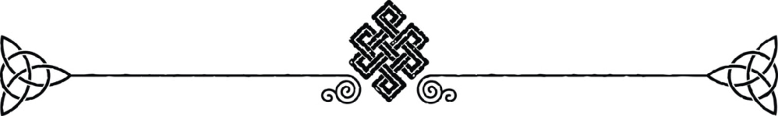 Wall Mural - Elegant Celtic Header Graphic - Spiral, Triquetra, Infinity Knot