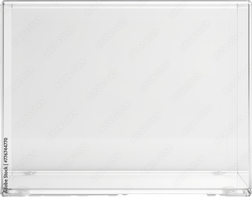 clear plastic box container isolated on white or transparent background ...