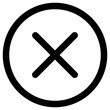 cancel icon, simple vector design