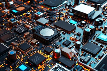 Fototapete - Technology image featuring innovative gadgets and devices, Image showcasing innovative gadgets and cutting-edge technology devices.