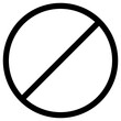 prohibited icon, simple vector design