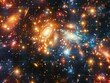 Galaxy cluster arranged in a geometric pattern
