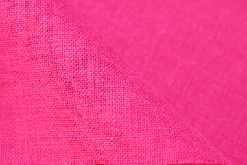 pink hemp viscose natural fabric cloth color, sackcloth rough texture of textile fashion abstract background