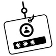 password phishing icon, simple vector design