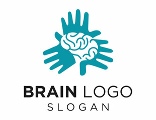 Poster - The logo design is about Brain and was created using the Corel Draw 2018 application with a white background.