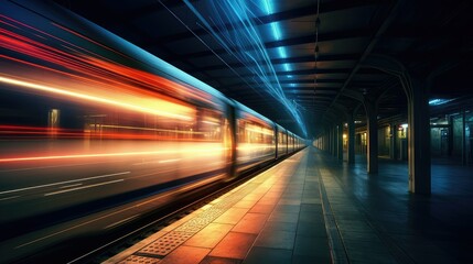 Canvas Print - speed light trail