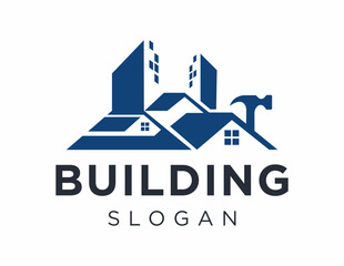 Poster - The logo design is about Building and was created using the Corel Draw 2018 application with a white background.
