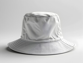 Wall Mural - Blank White Bucket Hat Simple and Versatile Fashion Accessory for Outdoor Lifestyle and Summer Wear