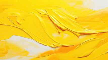 Canvas Print - dynamic yellow paint strokes