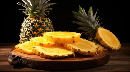 Poster - tropical fresh pineapple fruit