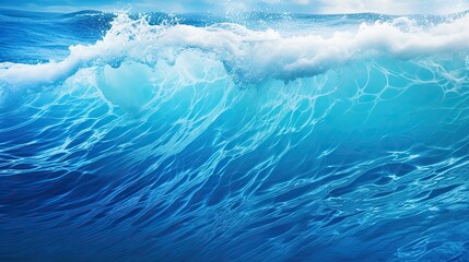 Wall Mural - waves blue color backgrounds