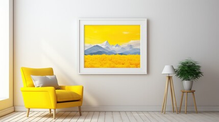 Sticker - painting yellow frame