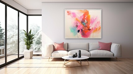 Sticker - abstract interior blank wall