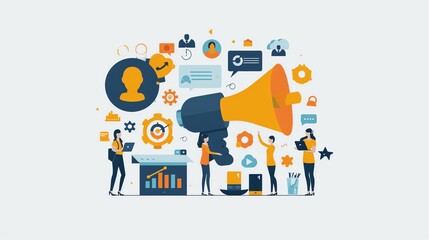 Poster - Content advertising strategy Illustration