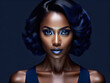 © BaeDonBo - Timeless Elegance: Captivating Middle-aged Black Female Models on Indigo Background(Generative AI)