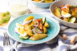 Fototapeta Boho - healthy potato salad