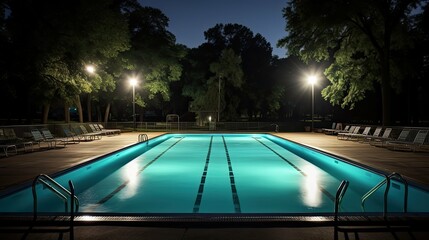 Canvas Print - floating pool lights