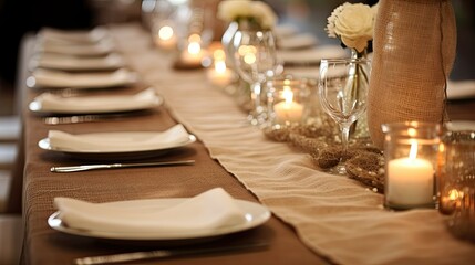 Sticker - table light burlap