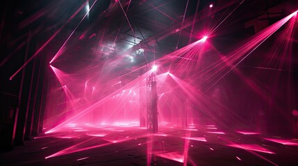 Wall Mural - ceiling pink lasers