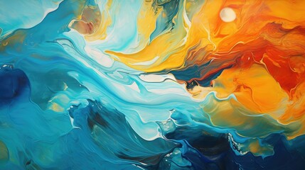 Poster - vibrant abstract oil