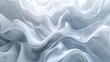 An elegant abstract background with a flowing silky white fabric pattern resembling gentle waves or soft ripples in a monochromatic color scheme. 