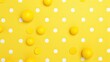 evenly yellow polka dot background