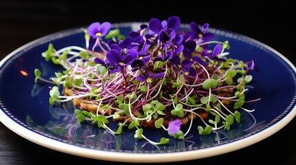 Canvas Print - visually purple microgreens