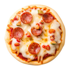 Mini pizza isolated on transparent background Remove png, Clipping Path, pen tool