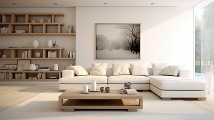 Sticker - simplicity blurred interior design living room