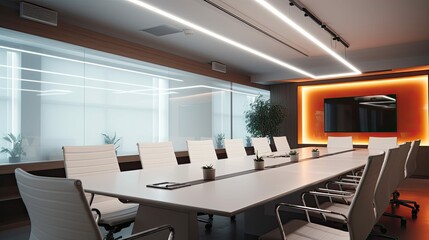 Wall Mural - ambiance led lighting in office