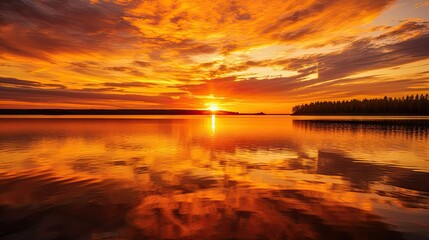 Canvas Print - water orange and yellow background