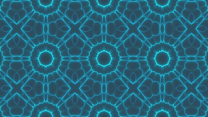 Wall Mural - Abstract glowing geometric pattern and loop animation background.