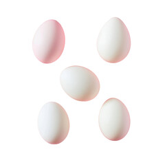 Poster - Four eggs form a circle on a transparent background