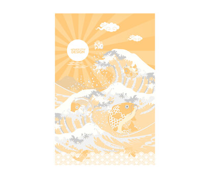 Traditional Japanese style background design.