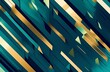 Abstract background with blue and gold triangles and lines
